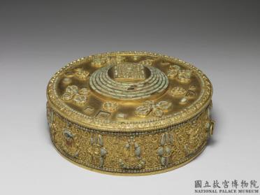 图片[2]-Gilt silver Mandala with turquoise inlay, Qing dynasty (1644-1911)-China Archive